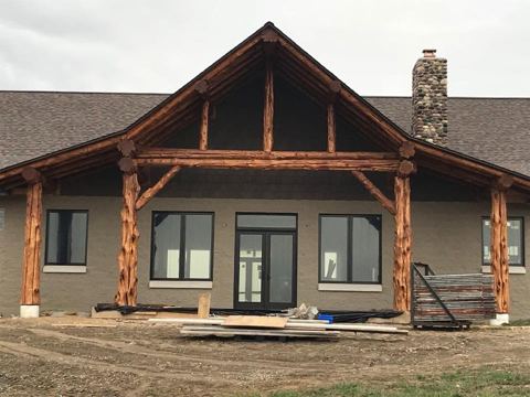 Sticks & Stones hand-notched cedar log cabin work