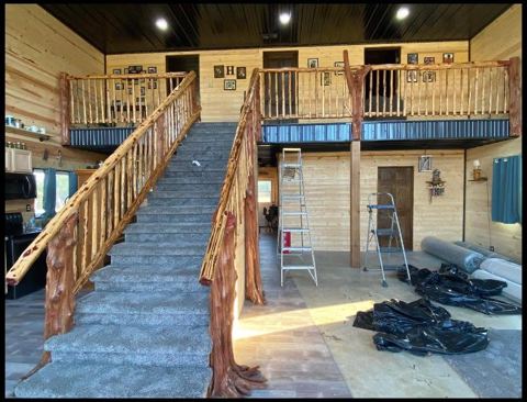 Sticks & Stones hand-notched cedar log cabin work