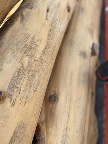 Sticks & Stones hand-notched cedar log cabin work