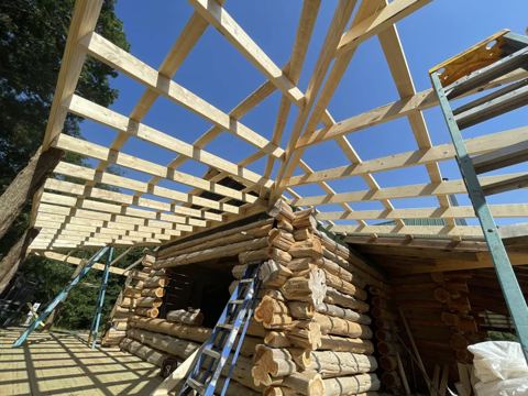 Sticks & Stones hand-notched cedar log cabin work