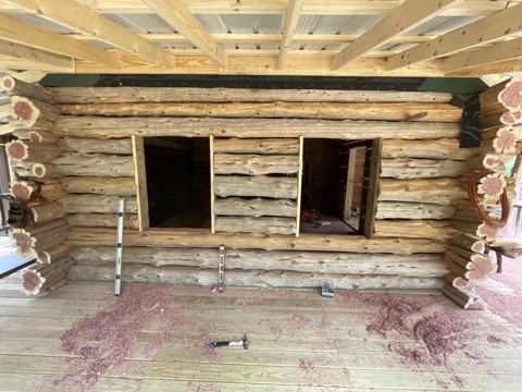 Sticks & Stones hand-notched cedar log cabin work