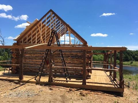 Sticks & Stones hand-notched cedar log cabin work
