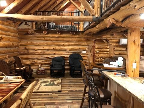 Sticks & Stones hand-notched cedar log cabin work