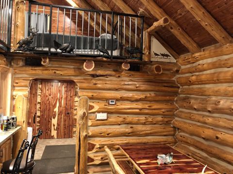 Sticks & Stones hand-notched cedar log cabin work